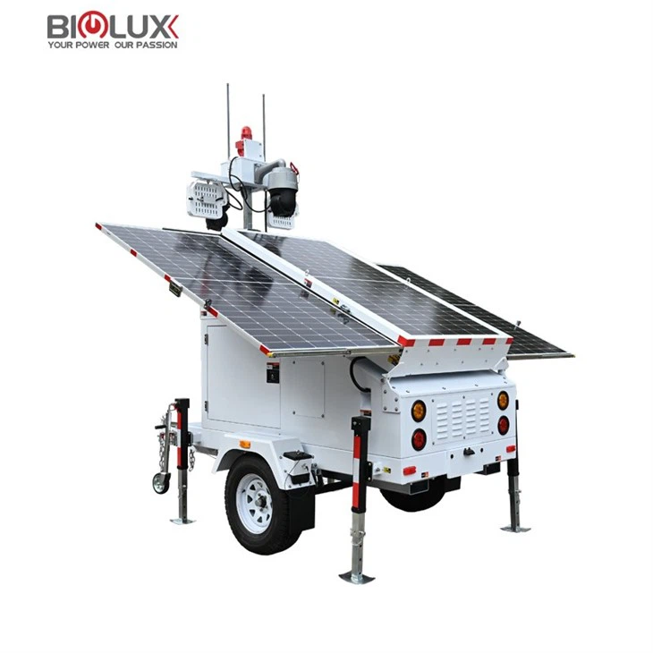 HOT SELLING New Design Mobile Solar Surveillance Trailer With Multifunctional Camera