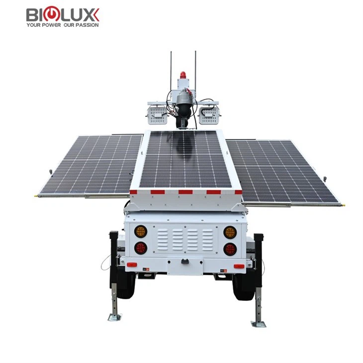 HOT SELLING New Design Mobile Solar Surveillance Trailer With Multifunctional Camera