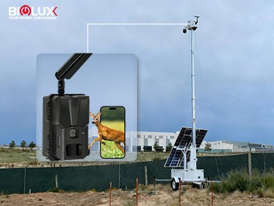 Система камер Trapper на мобільній сонячній вежі