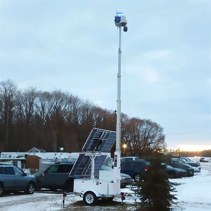 Off-grid Starlink Mobile CCTV Trailer With Victron Charger Ourdoor Use high quality