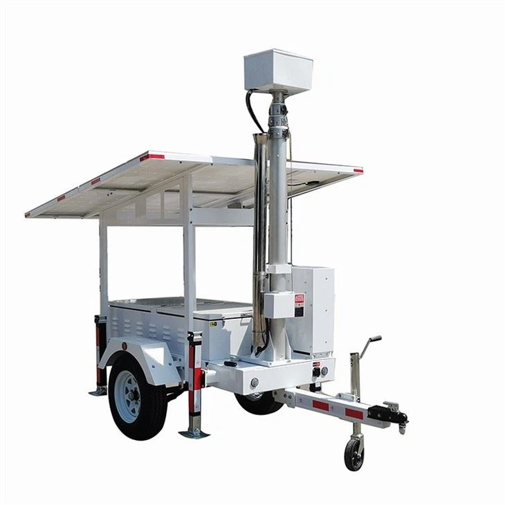 Surveillance Cctv Trailer With Solar Generator
