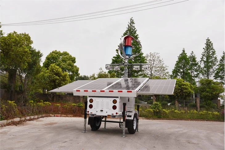 Solar Light Trailer With Wind Turbine