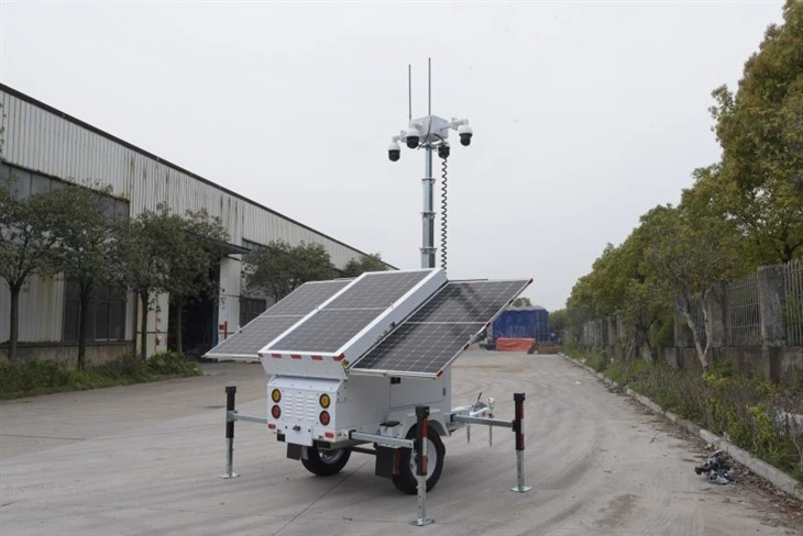 Stock Mobile Solar CCTV Tower